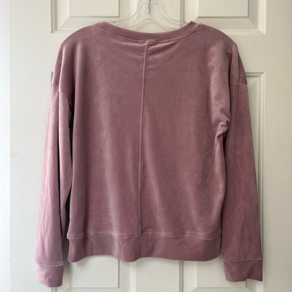 NWT Cable & Gauge Studio Dusty Mauve Velour Pullover Sweatshirt XS - Picture 7 of 13